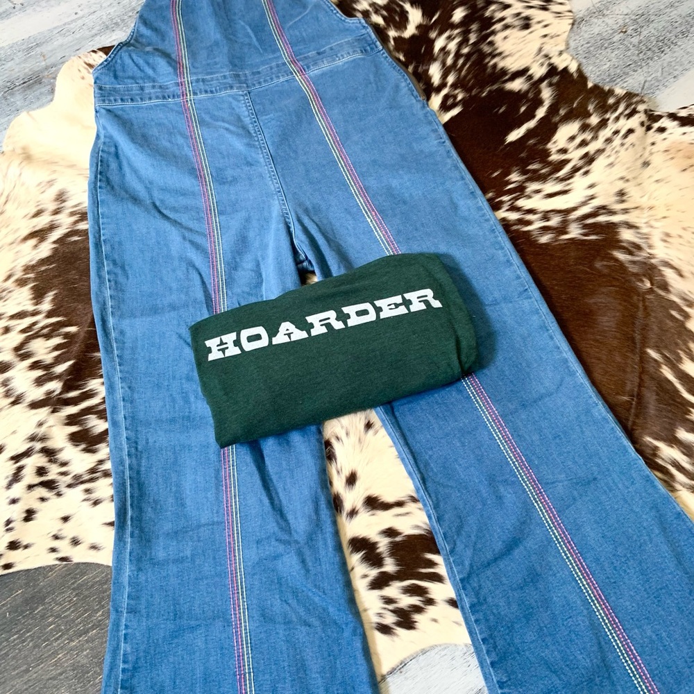 🌵BRAND NEW The Hippie Shake Denim Rainbow Dungarees Overalls US 10🌵 - Picture 5 of 10